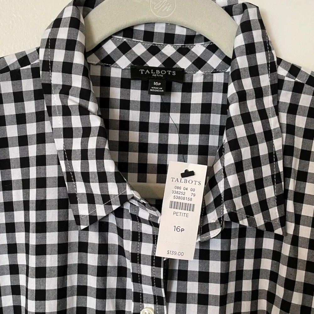 Talbots Gingham Shirt Dress - 16P - Picture 6 of 9